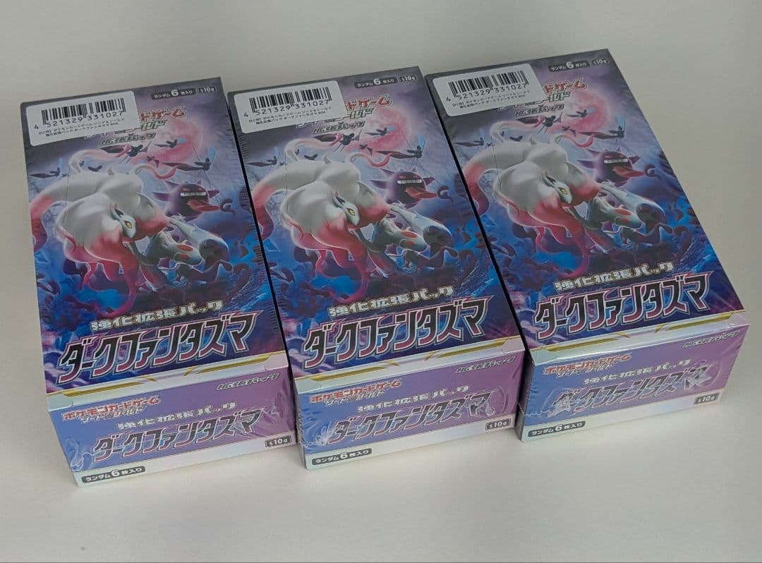 【新品未開封】ポケモンカード ダークファンタズマ　3BOX シュリンク付き 3-27】【新品未開封】ダークファンタズマ BOX シュリンク付き - メルカリ